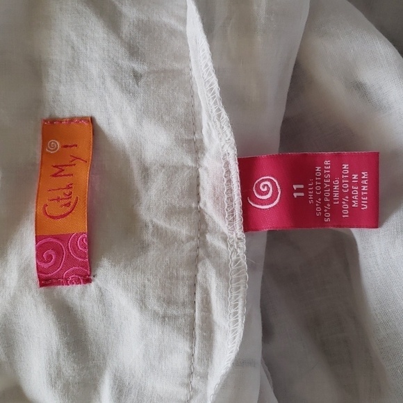 CATCH MY I size 11 black and white floral puffy midi skirt - Picture 7 of 11